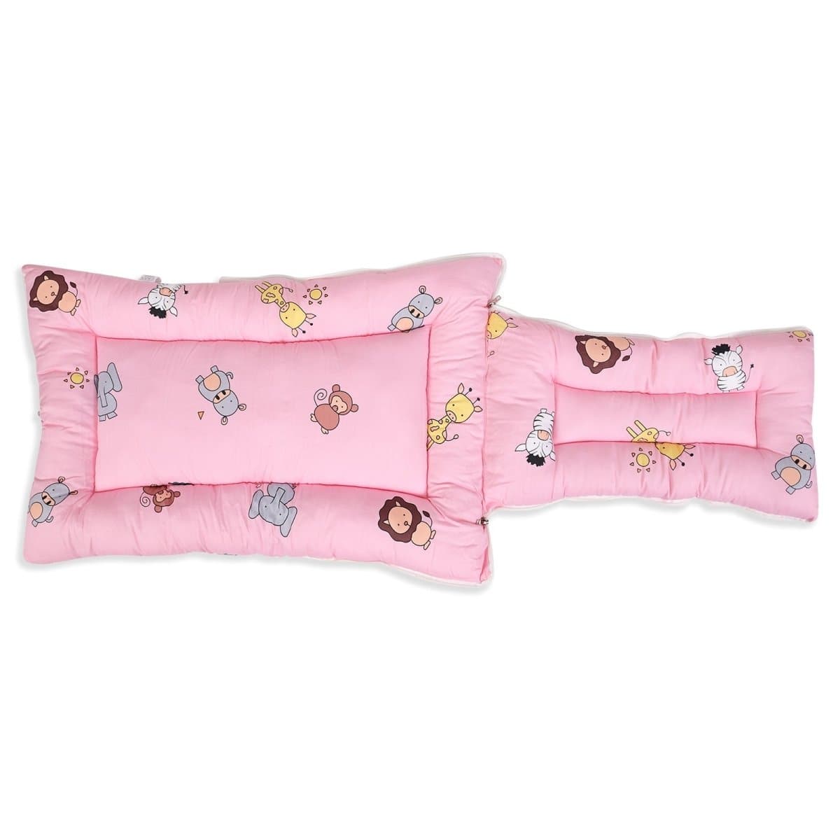 Animal World-Head Pillow, Bolster Pillow, And Baby Nest Sleeping Bag Portable Bed - MBNP-BS-ANWR