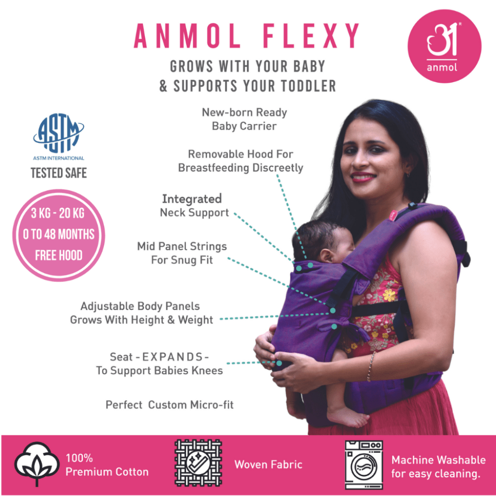 Anmol Baby Ergonomic Baby Carrier - Flexy - FL51