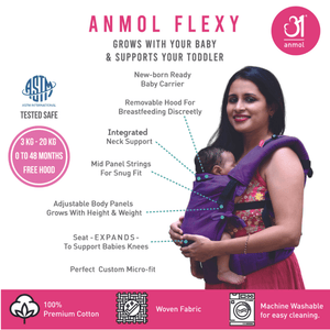 Anmol Baby Ergonomic Baby Carrier - Flexy - FL51