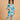 Aqua Grid Girls Anarkali Kurta Set - 0-6 Months Girls Ethnic Set