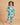 Aqua Grid Girls Anarkali Kurta Set - 0-6 Months Girls Ethnic Set