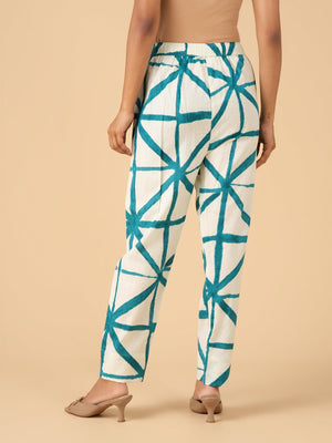 Aqua Grid Womens's Kurta Set - S Womens Ethnic Set