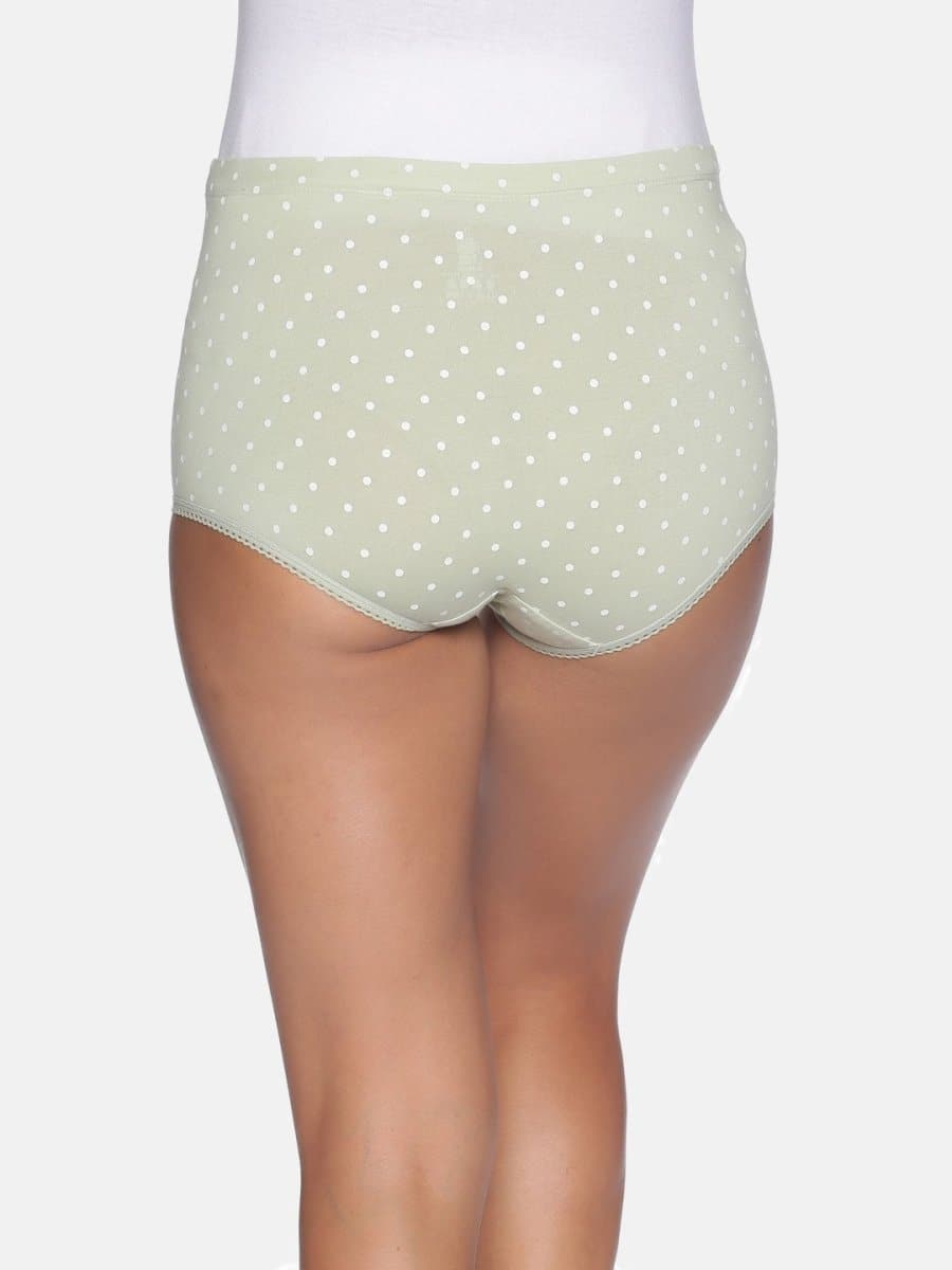 Aqua Polka Dot High Waist Maternity Panty - MHWPNT-AQPDT-S