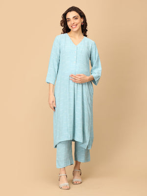 Aqua - tude Maternity and Nursing Co - ord Set - MEW - SK - AQATD - S