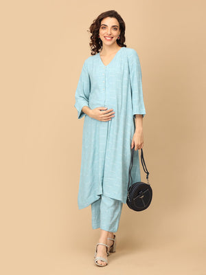 Aqua - tude Maternity and Nursing Co - ord Set - MEW - SK - AQATD - S