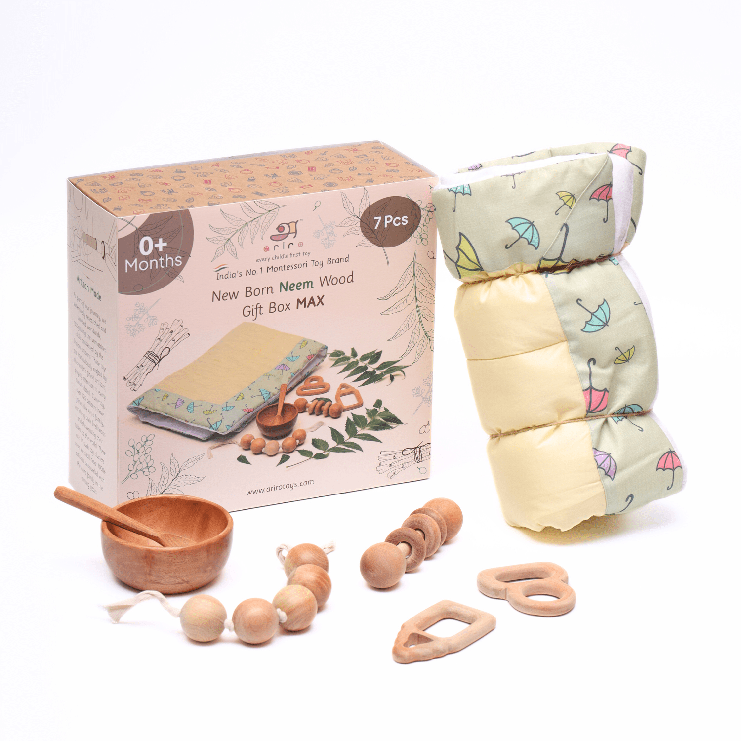 Ariro New Born Neem Wood Gift Box Max - ARCO031