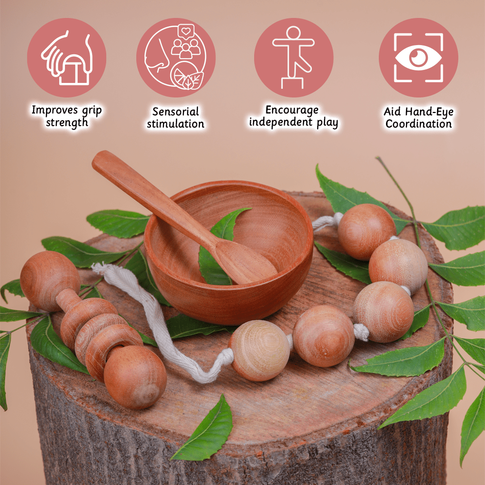 Ariro Toys New Born Neem Wood Gift Box - ARCO030