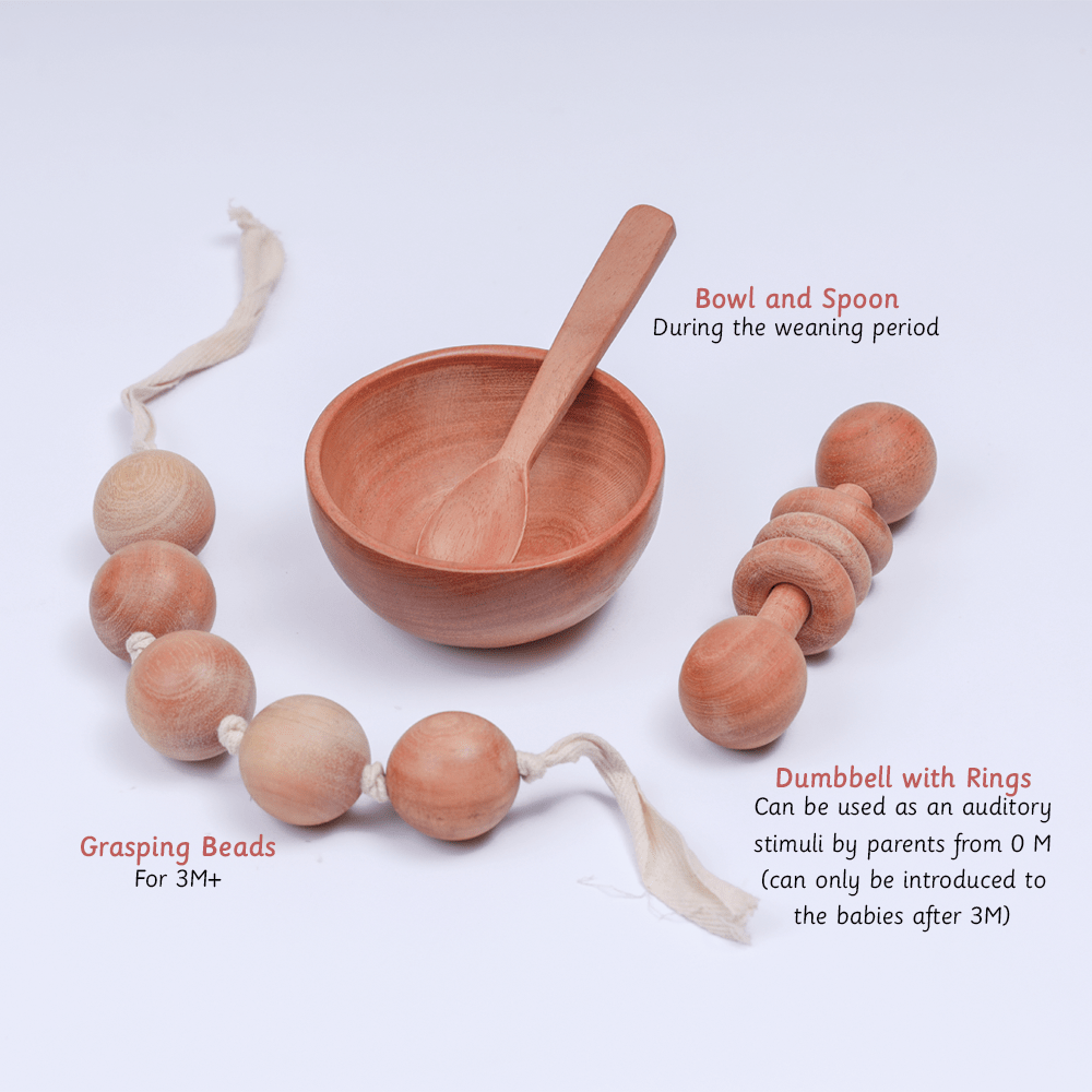 Ariro Toys New Born Neem Wood Gift Box - ARCO030