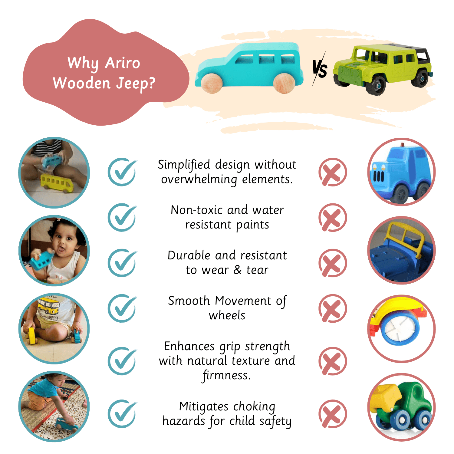Ariro Toys Wooden Jeep - ARPS002