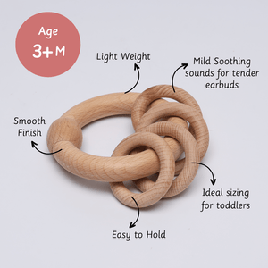 Ariro Toys Wooden rattle - Circular natural - ARR004