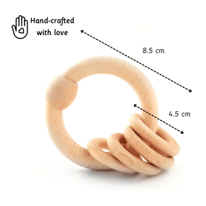 Ariro Toys Wooden rattle - Circular natural - ARR004