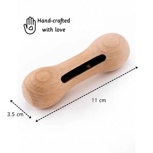 Ariro Toys Wooden rattle - Dumbbell with bell - ARR002