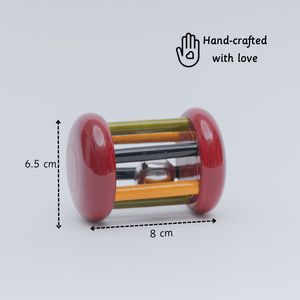 Ariro Toys Wooden rattle - Small tumbler Red - ARR018