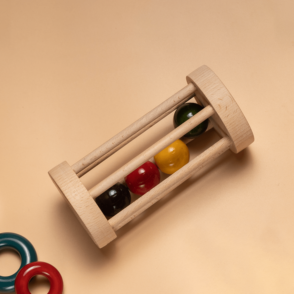 Ariro Toys Wooden Rolling Rattle - ARR017