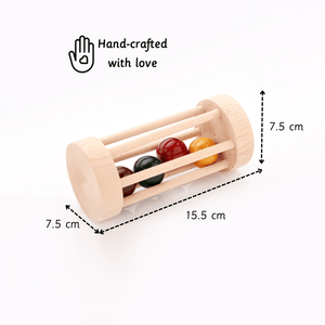 Ariro Toys Wooden Rolling Rattle - ARR017