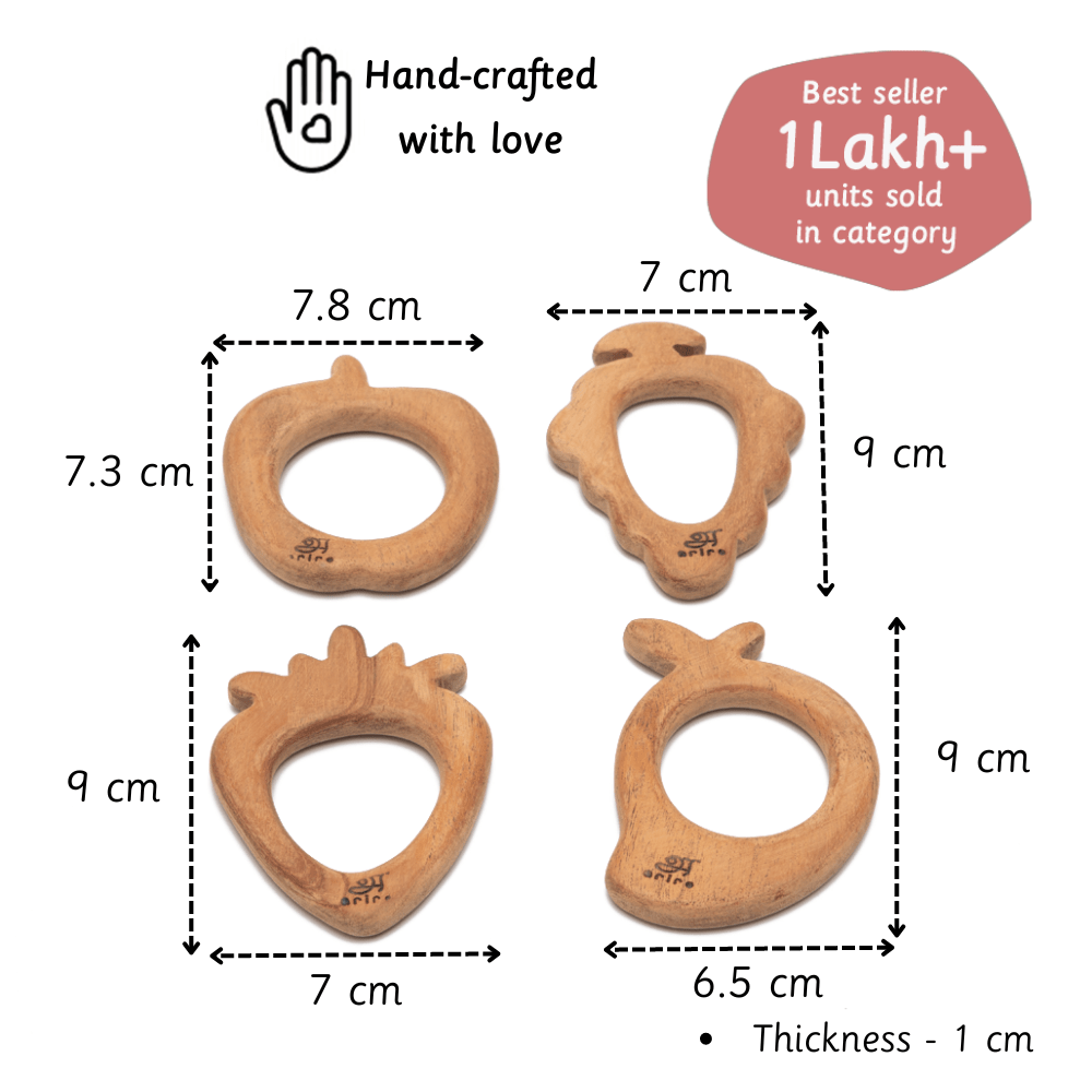 Ariro Toys Wooden Teethers - Fruits - ARTS001