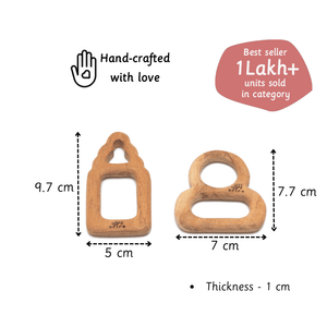 Ariro Toys Wooden Teethers - Pacifier & Milk Bottle - ARTS011