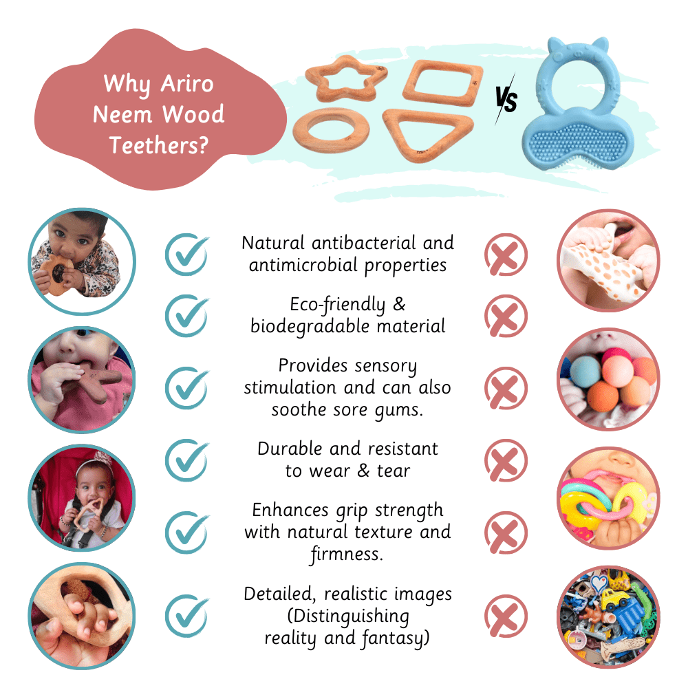 Ariro Toys Wooden Teethers - Shapes - ARTS010