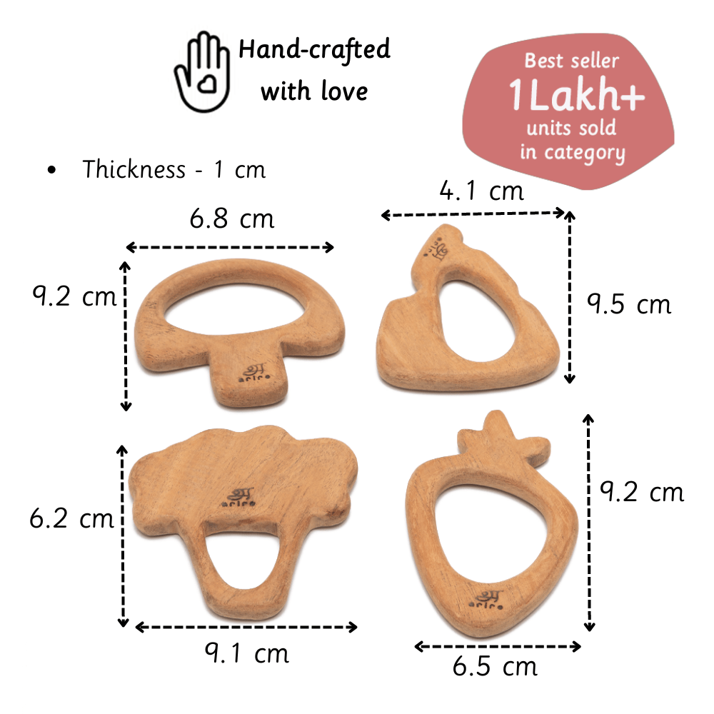 Ariro Toys Wooden Teethers - Vegetables - ARTS002