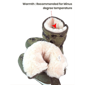 Army Green Waterproof Winter Snow Boots for Kids for Minus degree temperature - 27 EUR Winter Wear