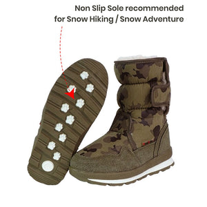 Army Green Waterproof Winter Snow Boots for Kids for Minus degree temperature - 27 EUR Winter Wear