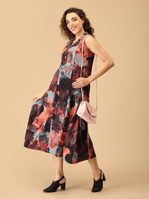 Art Attack Maternity and Nursing Dress - DRS - SD - ARAT - S