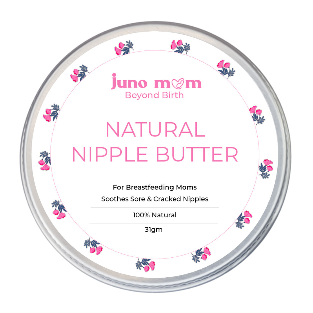 Juno Mom Natural Nipple Butter for New Moms | Fast-Absorbing Moisturizer