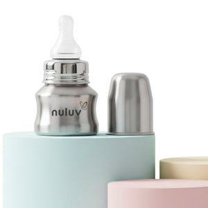 Nuluv Narrow Neck Steel Feeding Bottle with nipple - The Mom Store