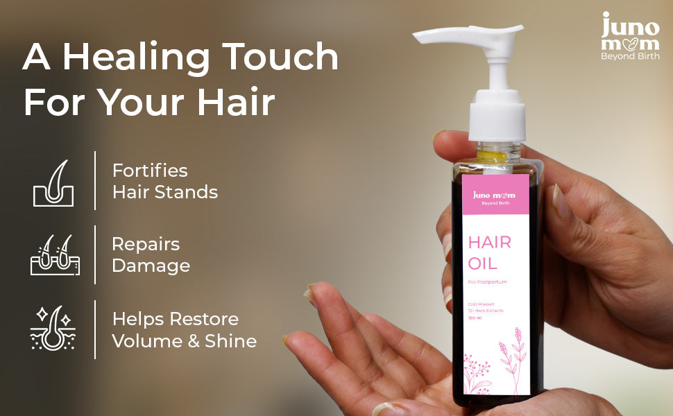 Juno Mom Natural Hair Oil for Hair Growth 100% Natural Formula to Nourish & Strengthen Hair