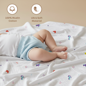 R for Rabbit Softkins Muslin Baby Blanket With 6 Layers - Newborn Swaddle & All Season Blanket - The Mom Store