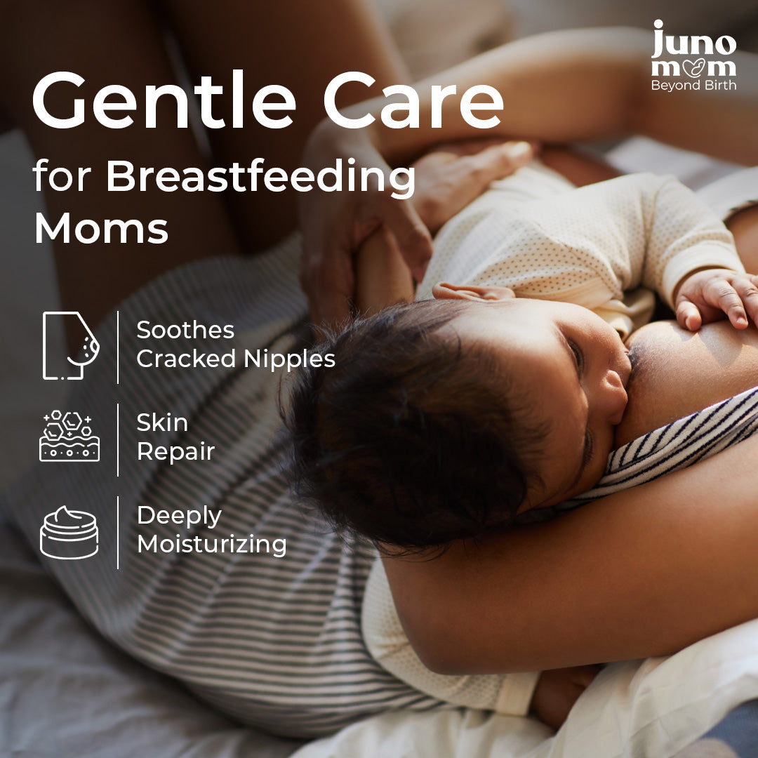 Juno Mom Natural Nipple Butter for New Moms | Fast-Absorbing Moisturizer