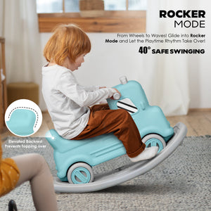 Happy Bear Rock n Roll 3 in 1 Rider cum Rocker - Green - The Mom Store