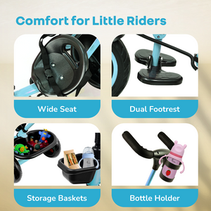 R for Rabbit Tiny Toes R20 Plus Tricycle with Rubber Wheels - The Mom Store