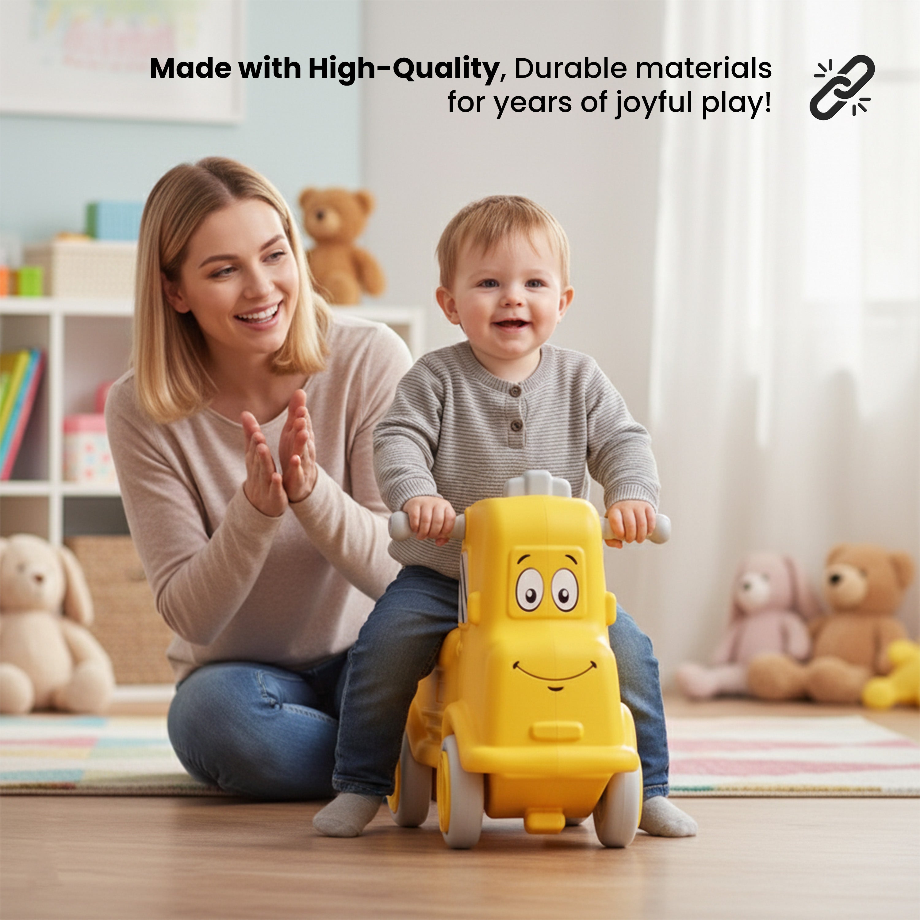 Happy Bear Rider Push Car for Kids 1-5Years