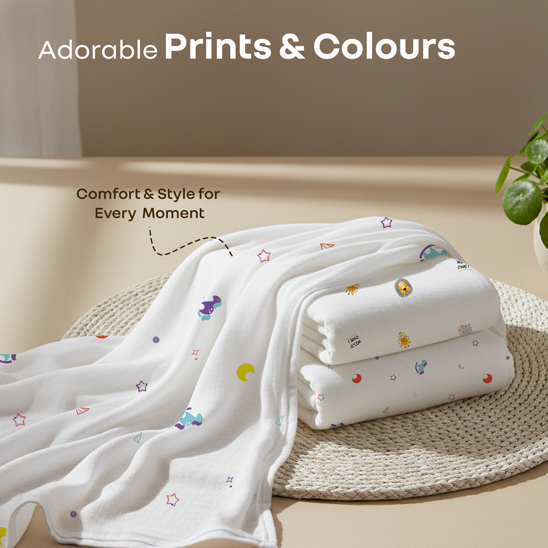 R for Rabbit Softkins Muslin Baby Blanket With 6 Layers - Newborn Swaddle & All Season Blanket
