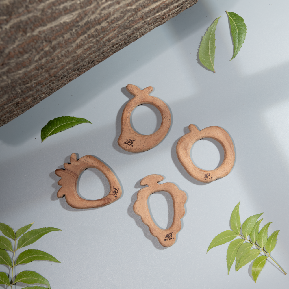 Ariro Toys Wooden Teethers-Fruits