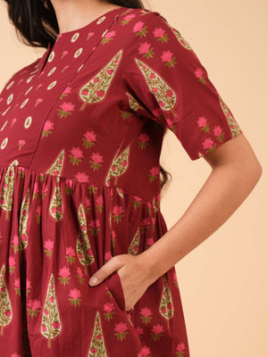 Arunima Maternity and Nursing Kurta Set With Dupatta - S Maternity Ethnic Set