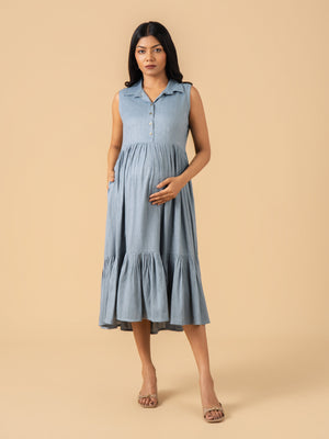 Ash & Iron Maternity and Nursing Dress - S Maternity Casual Dress