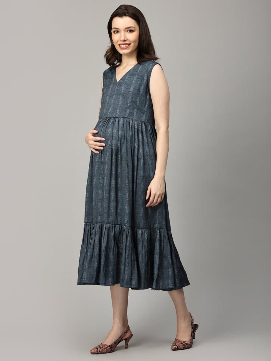 Ashen Orchid Maternity and Nursing Shacket Dress - DRS-SK-ASNOR-S