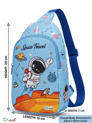 Asobi kids Crossbody Sling Bag | Space Travel Astronaut Edition (Sky Blue) - Bags