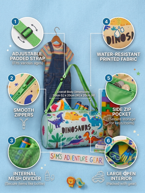 Asobi kids Dinosaurs Kids Travel Barrel Duffle Bag - Duffle Bag