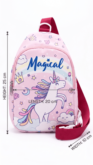 Asobi kids Kids Crossbody Sling Bag | Magical Unicorn Edition (Pink) - Bags