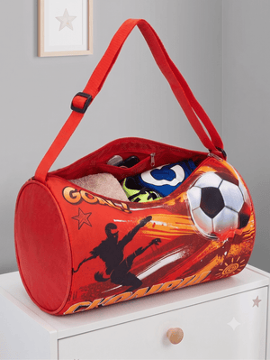 Asobi kids Soccer Goal! Red Kids Sports Barrel Duffle Bag - Duffle Bag