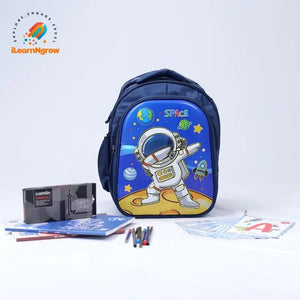 lightweight astronaut backpack for kids with comfortable shoulder straps