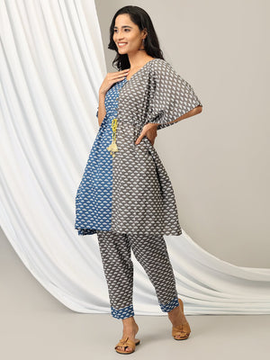 Auto - Ly Delighted Women's Kaftan Co - Ord Set - WES - AQPRT - S