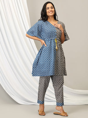 Auto - Ly Delighted Women's Kaftan Co - Ord Set - WES - AQPRT - S