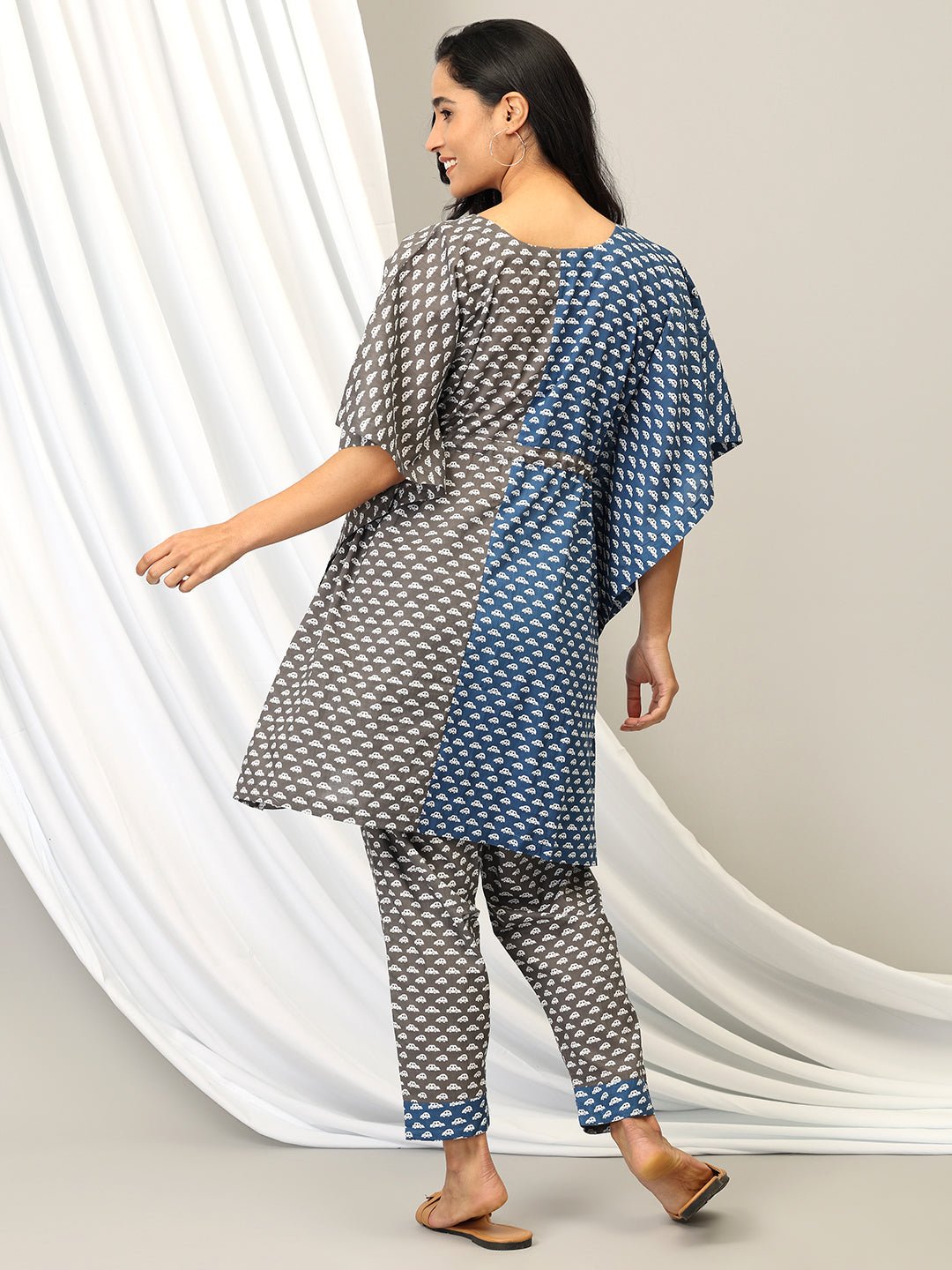 Auto - Ly Delighted Women's Kaftan Co - Ord Set - WES - AQPRT - S