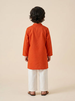 Avani Vatika Embroidered Kurta Pajama Set - 1 - 2 Years Boys Ethnic Set