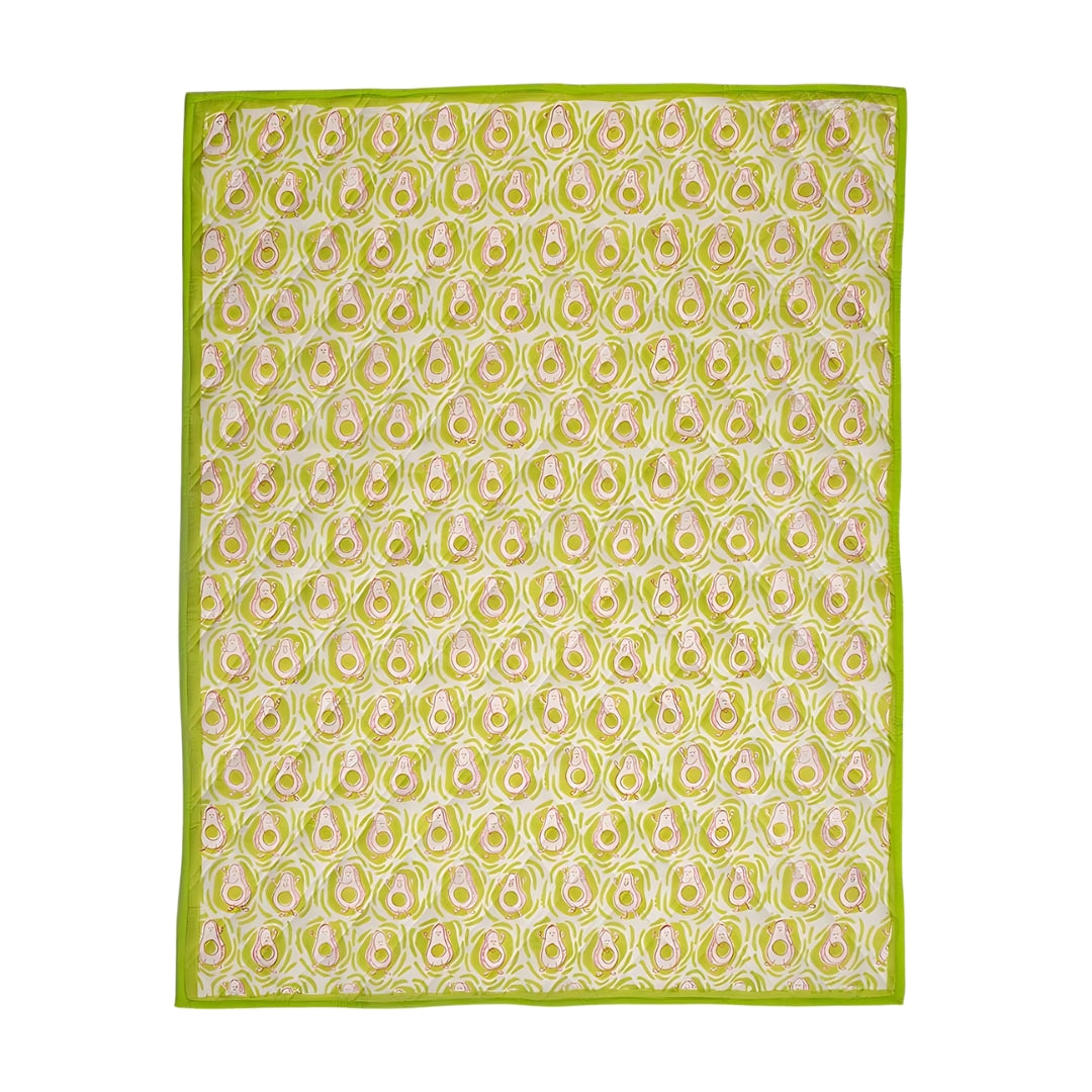 Gudgoodie Premium Cotton Muslin AC Quilt  Blanket- Avocados Jam