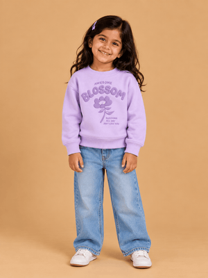 Awesome Blossom Kids Sweatshirt - 1-2 Years Kids Winter Sweatshirts